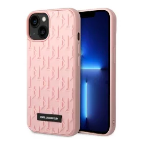  Karl Lagerfeld 3D Monogram Apple iPhone 14 Plus hátlap tok, rózsaszín