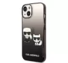 Karl Lagerfeld Gradient Ikonik Karl & Choupette Apple iPhone 14 Plus hátlap tok, fekete