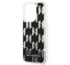 Karl Lagerfeld Liquid Glitter Monogram Apple iPhone 14 Pro Max hátlap tok, fekete