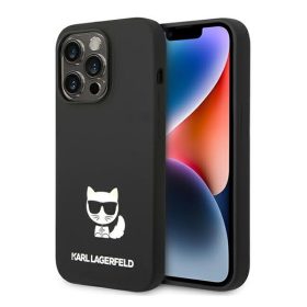   Karl Lagerfeld Silicone Choupette Body Apple iPhone 14 Pro Max hátlap tok, fekete