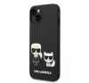 Karl Lagerfeld Liquid Silicone Karl & Choupette Apple iPhone 14 Plus Magsafe hátlap tok, fekete