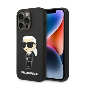   Karl Lagerfeld Silicone Ikonik Apple iPhone 14 Pro Max Magsafe hátlap tok, fekete