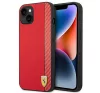 Ferrari Carbon Apple iPhone 14 Plus karbon hátlap tok, piros