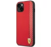 Ferrari Carbon Apple iPhone 14 Plus karbon hátlap tok, piros