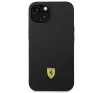 Ferrari Silicone Metal Apple iPhone 14 Plus hátlap tok, fekete