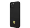Ferrari Silicone Metal Apple iPhone 14 Plus Magsafe hátlap tok, fekete