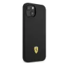 Ferrari Silicone Metal Apple iPhone 14 Plus Magsafe hátlap tok, fekete