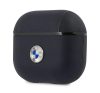BMW Geniune Leather Silver Logo Apple AirPods 3 szilikon tok,  kék