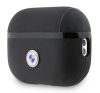 BMW Geniune Leather Silver Logo Apple AirPods Pro 2 szilikon tok, fekete