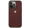 BMW Leather Curve Perforate Apple iPhone 13 Pro hátlap tok, piros