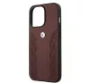 BMW Leather Curve Perforate Apple iPhone 13 Pro hátlap tok, piros