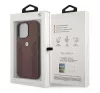 BMW Leather Curve Perforate Apple iPhone 13 Pro hátlap tok, piros