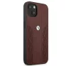 BMW Leather Curve Perforate Apple iPhone 13 hátlap tok, piros