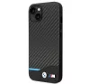 BMW Leather Carbon Apple iPhone 14 Plus hátlap tok, fekete