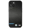 BMW Leather Carbon Apple iPhone 14 Plus hátlap tok, fekete