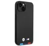 BMW Leather Stamp Tricolor Apple iPhone 14 Plus hátlap tok, fekete