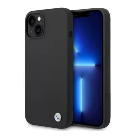   BMW Silicone Metal Logo Apple iPhone 14 Plus hátlap tok, fekete