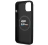 BMW Leather Stamp Tricolor Magsafe Apple iPhone 14 Plus hátlap tok, fekete