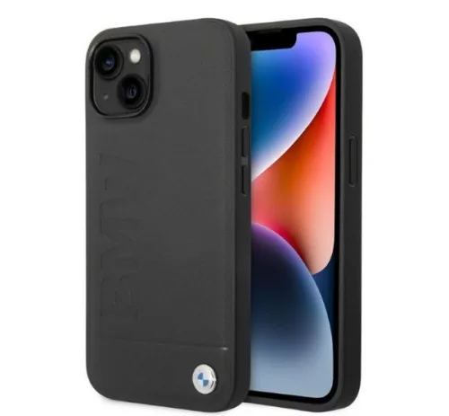 BMW Signature Logo Imprint Magsafe Apple iPhone 14 Plus hátlap tok, fekete