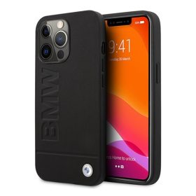   BMW Signature Logo Imprint Magsafe Apple iPhone 14 Pro Max hátlap tok, fekete