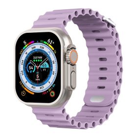   Phoner River Apple Watch 49/45/44/42 mm szilikon szíj, levendula
