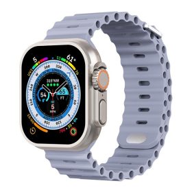   Phoner River Apple Watch 41/40/38 mm szilikon szíj, levendulaszürke