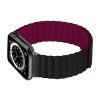 Phoner Rever Apple Watch forgatható mágneses szilikon szíj, 41/40/38mm, S/M, fekete/piros