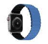 Phoner Rever Apple Watch forgatható mágneses szilikon szíj, 49/45/44/42mm, M/L, kék/fekete
