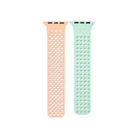   Phoner Spike Apple Watch szilikon szíj, 38/40/41mm, papya/pisztácia