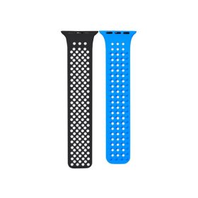   Phoner Spike Apple Watch szilikon szíj, 49/45/44/42mm, fekete/kék