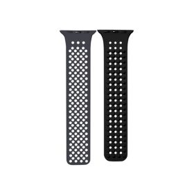   Phoner Spike Apple Watch szilikon szíj, 49/45/44/42mm, szürke/fekete