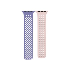   Phoner Spike Apple Watch szilikon szíj, 49/45/44/42mm, levendula/homok