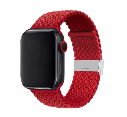 Phoner Spun Apple Watch csatos fonott szövet szíj, 49/45/44/42mm, piros