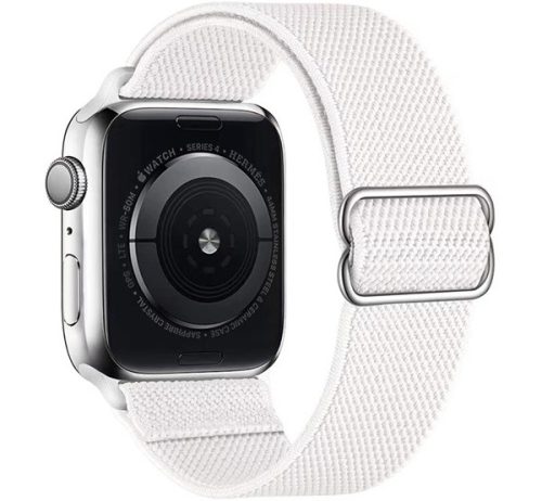 Phoner Dew Apple Watch csatos fonott szövet szíj, 49/45/44/42mm, fehér