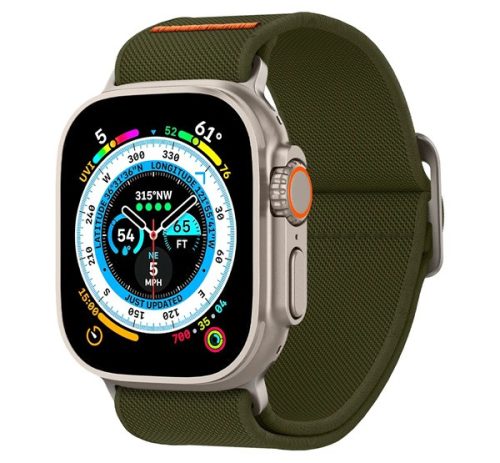 Spigen Lite Fit Ultra Apple Watch Ultra 3 / 2 / 1 49mm / 10 /  9 / 8 / 7 45mm / SE / 6 / 5 / 4 44mm / 3 / 2 / 1 42mm szövet szíj, keki