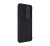 Nillkin Qin Pro Samsung Galaxy S23 bőr flip tok, fekete