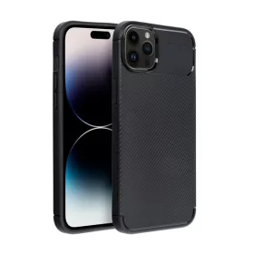   Forcell Carbon Premium Apple iPhone 14 Plus karbon mintás szilikon tok, fekete