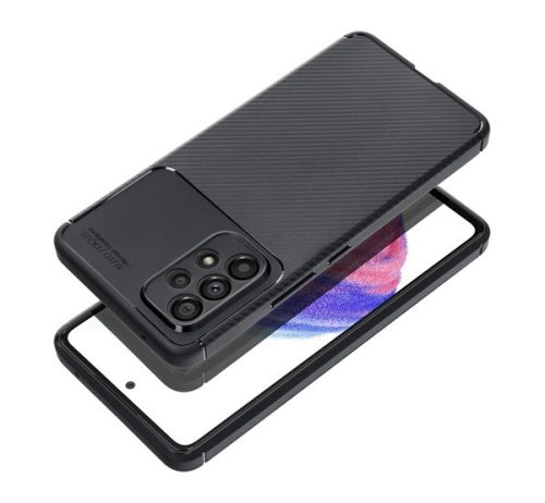 Forcell Carbon Premium hátlap tok,  Samsung Galaxy A34 5G , fekete