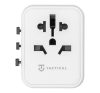 Tactical PTP világ utazó adapter töltő USB-A+ USB-C, UK/US/AU/EU, fehér