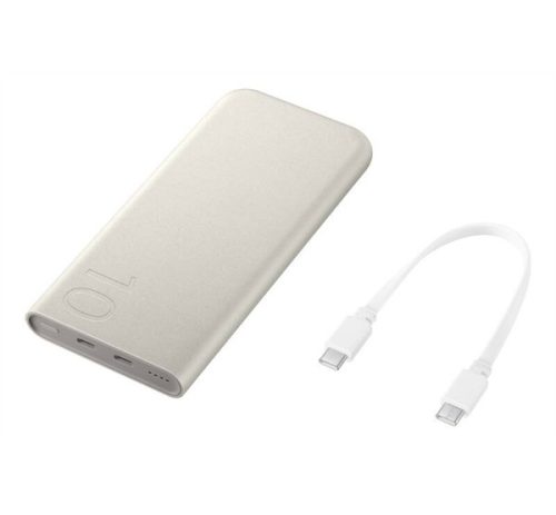 Samung EB-P3400XUEGEU Power bank / külső akkumulátor 2x USB-C 10000mAh, 25W, bézs