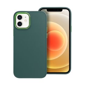   Frame Apple iPhone 12/12 Pro közepesen ütésálló tok kameravédő kerettel, zöld