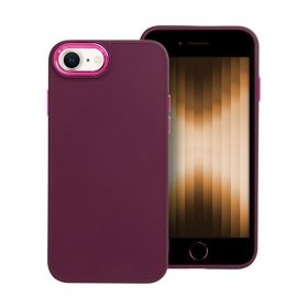   Frame Apple iPhone 7/8/SE 2020/SE 2022 közepesen ütésálló tok kameravédő kerettel, lila