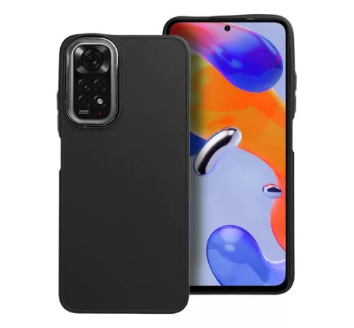 Frame Xiaomi Redmi Note 11/11S közepesen ütésálló tok kameravédő kerettel, fekete
