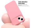 Slide Apple iPhone 14 Pro Max, kameravédős szilikon tok, rózsaszín