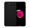 Slide Apple iPhone 7 Plus/8 Plus, kameravédős szilikon tok, fekete