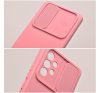 Slide Samsung Galaxy A14 5G/A14 4G, kameravédős szilikon tok, rózsaszín