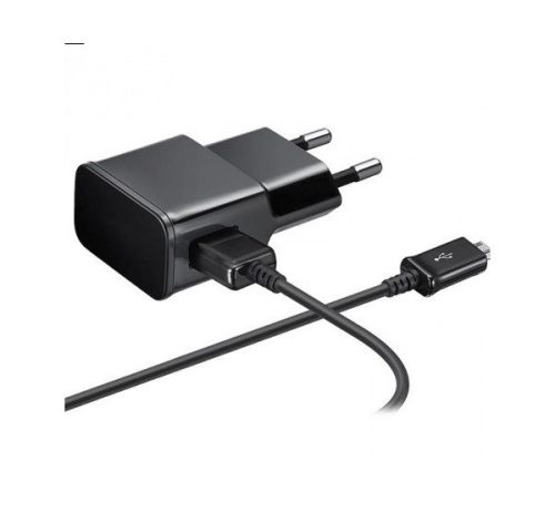 Samsung ETA0U83EWE kompatibilis hálózati töltő adapter + ECB-DU4AWE microUSB kábel, fekete, (No logo)