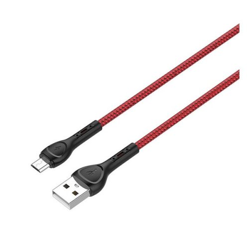 LDNIO LS482 USB-microUSB adatkábel, 2m, piros