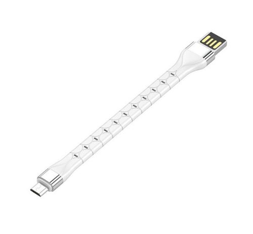 LDNIO LS50 USB-microUSB adatkábel, 0,15m, fehér