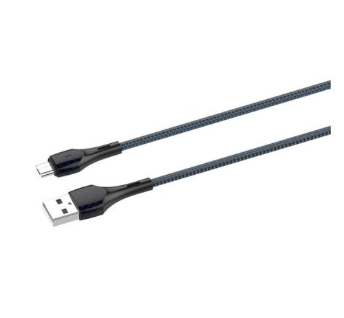 LDNIO LS522 USB-microUSB adatkábel, 2m, szürke-kék